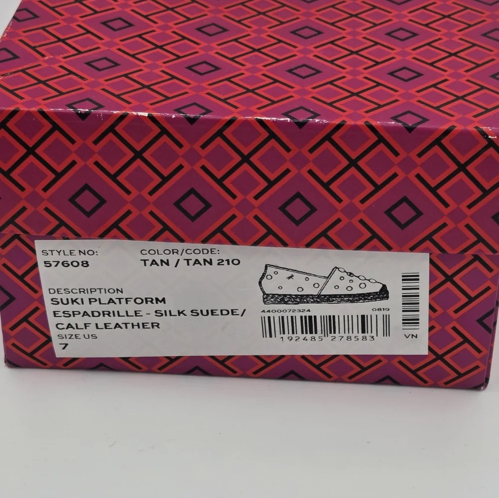Tory Burch Suki Platform Espadrille In Tan
